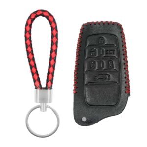 Leather Case For Toyota Vellfire Alphard Smart Remote Key 6 Buttons