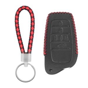 Leather Case For Toyota Previa Tarago Sienna Smart Remote Key 5 Buttons