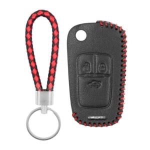 Leather Case For Chevrolet Cruze Opel Astra J Flip Remote Key 3 Buttons