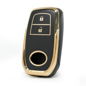 Nano High Quality Cover For Toyota Remote Key 2 Buttons Black Color