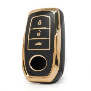 Nano High Quality Cover For Toyota Remote Key 3 Buttons Black Color