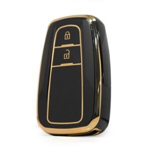 Nano High Quality Cover For Toyota Prius C-RH Prado Remote Key 2 Buttons Black Color