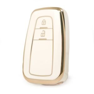 Nano High Quality Cover For Toyota Prius C-RH Prado Remote Key 2 Buttons White Color