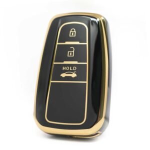 Nano High Quality Cover For Toyota RAV4 Corolla Remote Key 3 Buttons Black Color