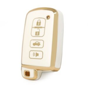 Nano High Quality Cover For Toyota Camry 2012-2017 Remote Key 3+1 Buttons White Color