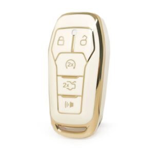 Nano High Quality Cover For Ford Explorer Remote Key 4+1 Buttons White Color