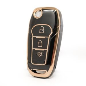 Nano High Quality Cover For Ford Fusion Flip Remote Key 3 Buttons Black Color
