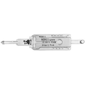 Original Lishi 2-in-1 Pick Decoder Tool NSN11-AG For Nissan 8 Cuts Anti Glare Type