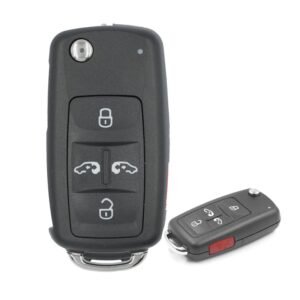 Volkswagen UDS Flip Remote Key Shell 4+1 Buttons HU66 Blade