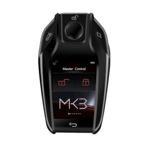 LCD Universal Smart Key Kit With Keyless Entry And IOS Car BMW Style Location Tracking System Black Color