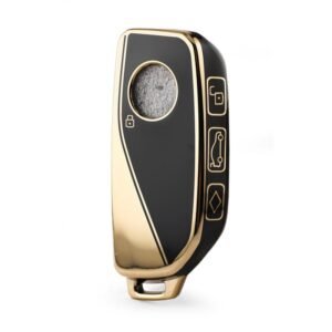 Nano High Quality Cover For BMW Remote Key 4 Buttons Black Color BMW-E11J