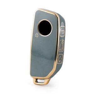Nano High Quality Cover For BMW Remote Key 4 Buttons Gray Color BMW-E11J