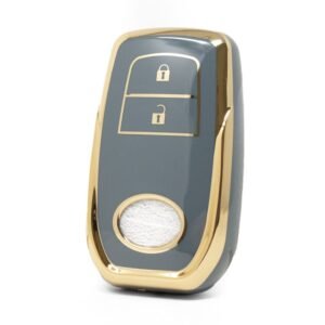 Nano High Quality Cover For Toyota Remote Key 2 Buttons Gray Color TYT-A11J2