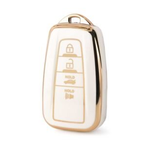 Nano High Quality Cover For Toyota Remote Key 4 Buttons White Color TYT-B11J4