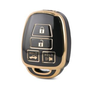 Nano High Quality Cover For Toyota Remote Key 4 Buttons Black Color TYT-E11J4