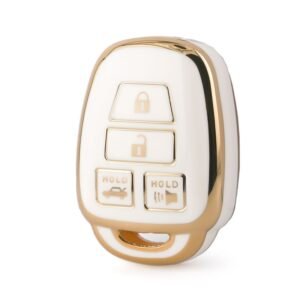 Nano High Quality Cover For Toyota Remote Key 4 Buttons White Color TYT-E11J4