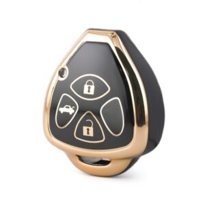 Nano High Quality Cover For Toyota Remote Key 3 Buttons Black Color TYT-K11J3B