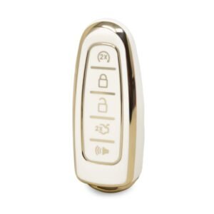 Nano High Quality Cover For Ford Remote Key 5 Buttons White Color Ford-J11J