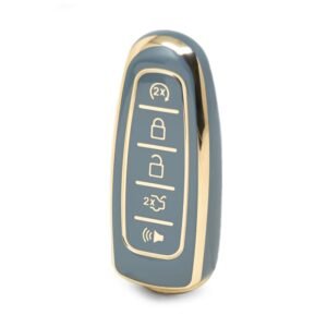 Nano High Quality Cover For Ford Remote Key 5 Buttons Gray Color Ford-J11J