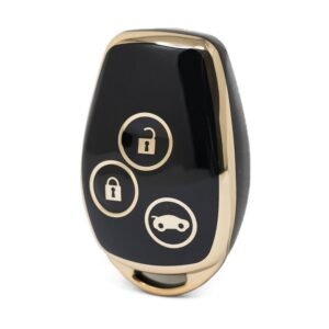 Nano High Quality Cover For Renault Remote Key 3 Buttons Black Color RN-D11J3