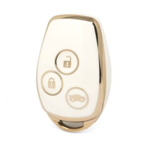 Nano High Quality Cover For Renault Remote Key 3 Buttons White Color RN-D11J3