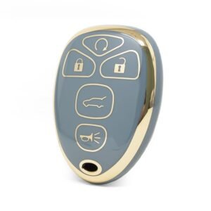 Nano High Quality Cover For Chevrolet Remote Key 5 Buttons Gray Color CRL-F11J5