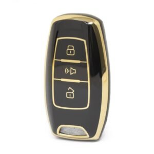 Nano High Quality Cover For Great Wall Remote Key 3 Buttons Black Color GW-B11J3