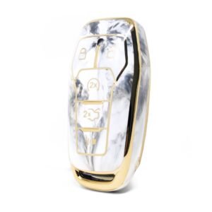 Nano High Quality Marble Cover For Ford Remote Key 5 Buttons White Color Ford-A12J