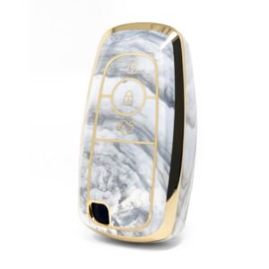 Nano High Quality Marble Cover For Ford Remote Key 3 Buttons White Color Ford-B12J3