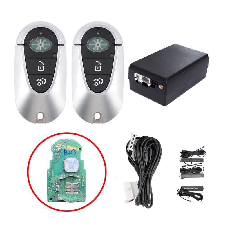 Keyless Entry Kit For Mercedes FBS4 cars works with Factory OEM Push Start Button (Add Key) ESW312-02-PP-BE3
