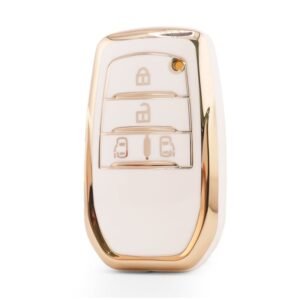 Nano High Quality Cover For Toyota Remote Key 4 Button White Color TYT-A11J4BH