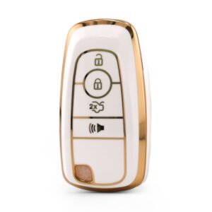 Nano High Quality Cover For Ford Remote Key 4 Button White Color Ford-B11J4B