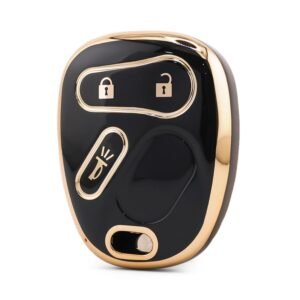 Nano High Quality Cover For Chevrolet Remote Key 3 Button Black Color CRL-G11J3