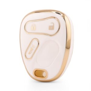 Nano High Quality Cover For Chevrolet Remote Key 3 Button White Color CRL-G11J3