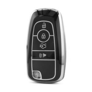 Nano High Quality Cover For Ford Remote Key 4 Button Black Color Silver Frame Ford-B11Y4B
