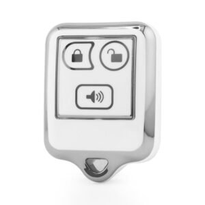 Nano High Quality Cover For Ford Remote Key 3 Button White Color Silver Frame Ford-M11Y3