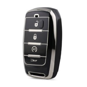 Nano High Quality Cover For Jeep Remote Key 4 Button Black Color Silver Frame Jeep-D11Y4