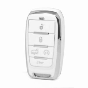 Nano High Quality Cover For Jeep Remote Key 5 Button White Color Silver Frame Jeep-D11Y5