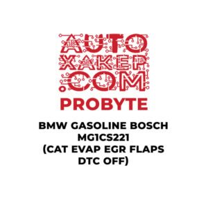 ProByte BMW Gasoline Bosch MG1CS221 (CAT EVAP EGR FLAPS DTC OFF)