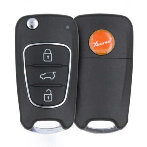 Xhorse VVDI Key VVDI2 Tool Wireless Flip Key Remote3 Buttons KIA Hyundai Type with Chip XNHY02EN